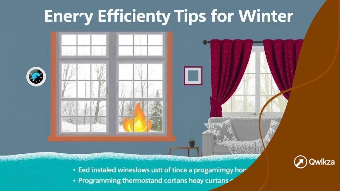 Energy efficiency tips for winter
