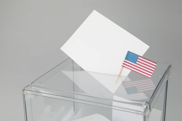 A split image showing a traditional paper ballot on one side and a modern electronic voting machine on the other.