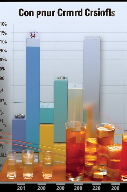 A bar chart comparing the export volumes of soybeans, iron ore, crude oil, and coffee from Brazil over the past five years, with clearly labeled axes and data points.