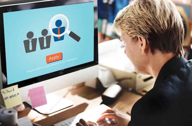 A close-up of a computer screen showing a user interacting with an AI-powered resume builder, with suggestions and improvements highlighted on the interface.