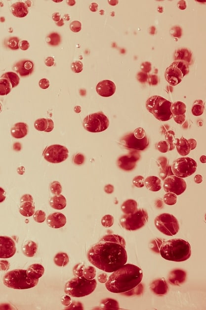 A microscopic image showing the different types of blood cells: red blood cells (erythrocytes), white blood cells (leukocytes), and platelets (thrombocytes). The image is colored to clearly differentiate each type of cell.