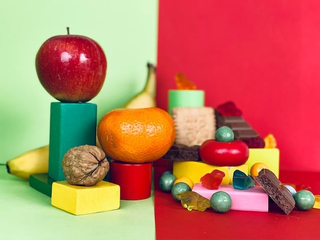 A colorful and appealing display of whole, unprocessed foods such as vibrant fruits and vegetables, whole grains, lean proteins, and healthy fats, showcasing the variety and abundance of options available for a healthier, low-sugar diet.