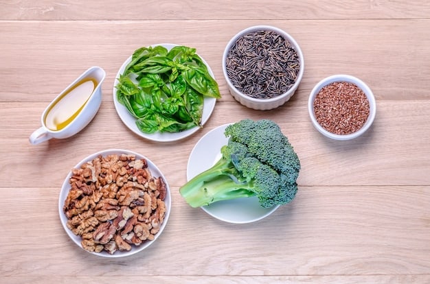 A close-up shot of a variety of magnesium-rich foods, including dark leafy greens, nuts, seeds, and whole grains, arranged in an aesthetically pleasing manner. The image highlights the importance of incorporating these foods into the diet for overall health and mood regulation.