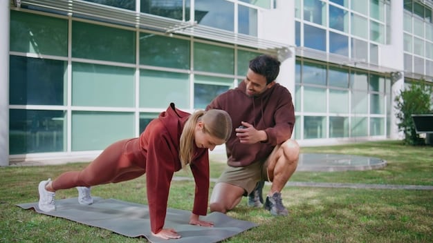 A fitness instructor demonstrating proper form for a plank exercise, highlighting the importance of a straight back and engaged core muscles.
