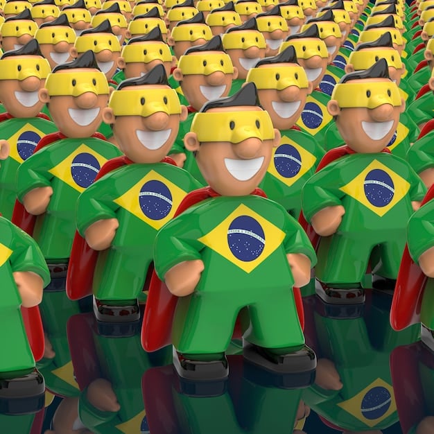 A split-screen image showing potential candidates from the left and right wings of Brazilian politics, engaged in televised debates. The background includes subtle imagery of the Brazilian flag.