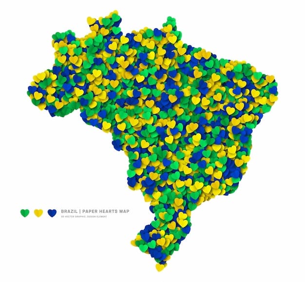 A detailed map of Brazil, highlighting population density in different regions. The map uses color gradients to represent the distribution of people, with darker shades indicating higher concentrations and lighter shades indicating sparse populations. Key cities and geographical features are labeled.
