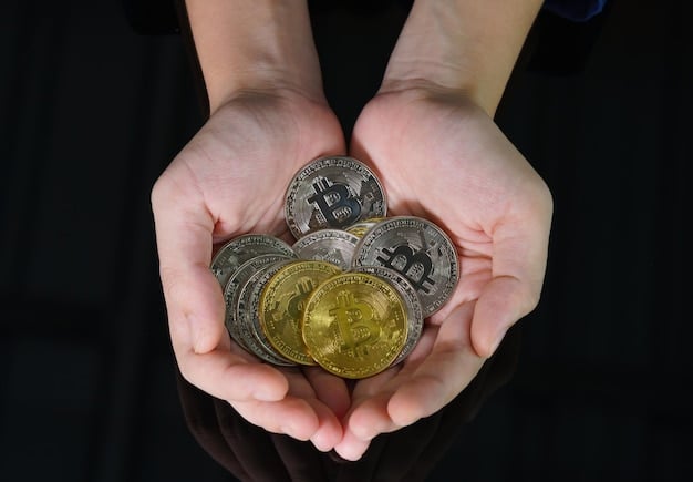 A hand holding several coins with a shield in the background, symbolizing protection of financial assets against inflation.