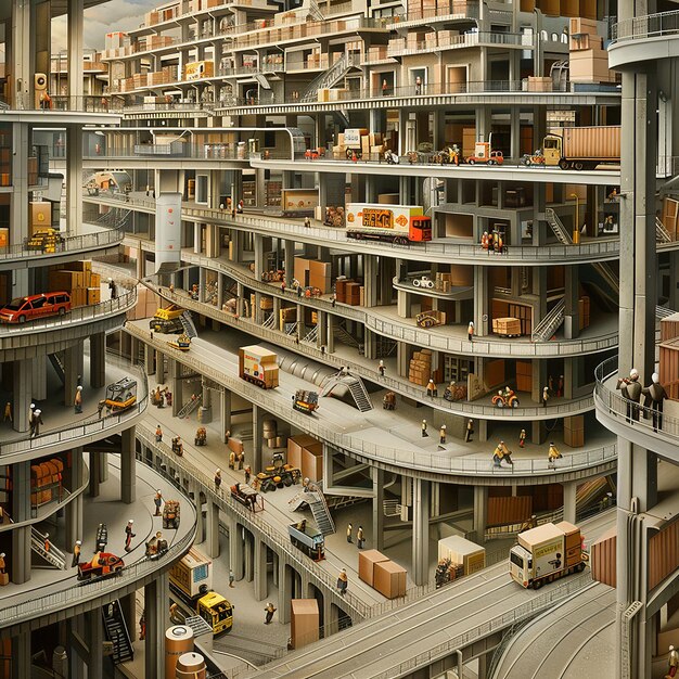 A collage featuring scenes from different sectors affected by the Selic rate, including a construction site, a retail store, and an industrial factory.