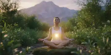 Breathwork for Stress Relief: 3 Techniques for US by 2026 Person practicing breathwork outdoors for stress relief