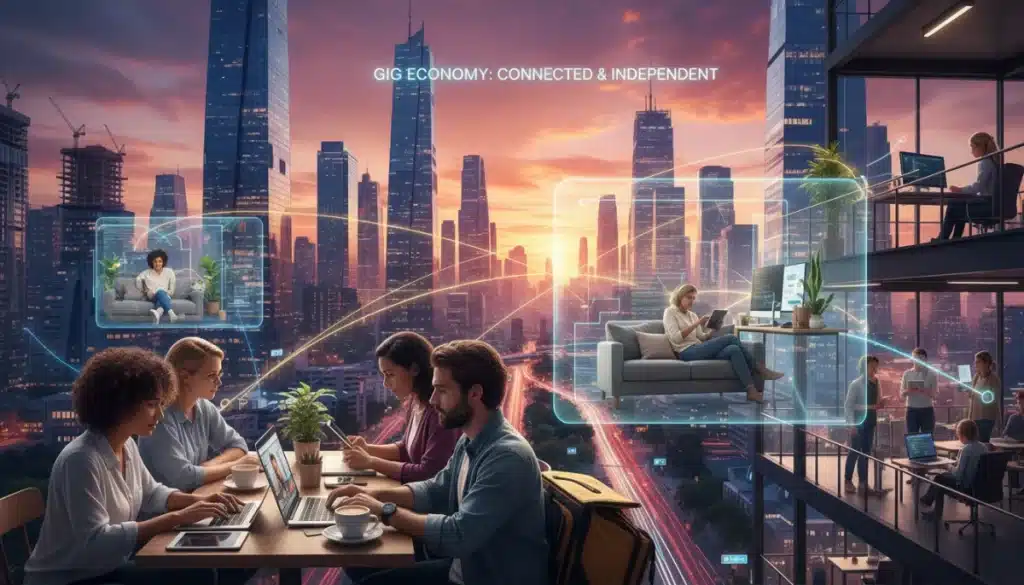 Gig Economy Growth 2026: 35% US Workforce Flexible Work