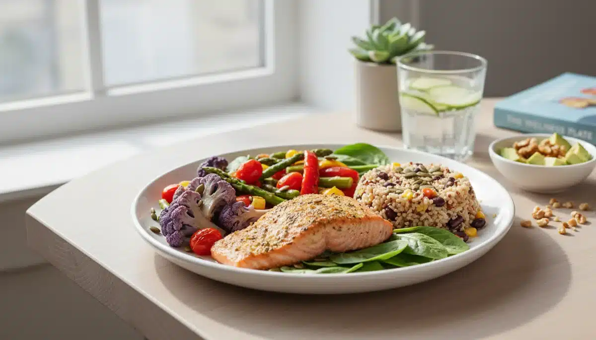 Healthy balanced meal for hormonal support