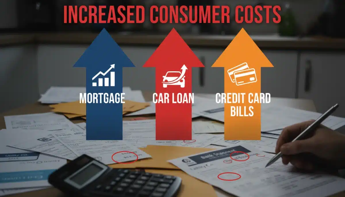 Increased household expenses due to rising interest rates affecting consumer budgets.