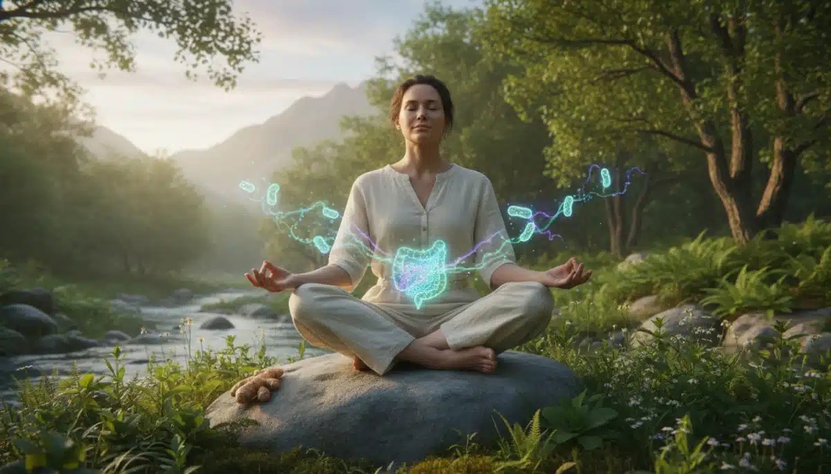 Mind-body connection through meditation for gut health