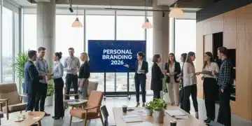 Personal Branding 2026: Elevate Your Professional Profile Diverse professionals networking, focusing on personal branding strategies for 2026 career growth.