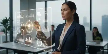 Professional woman analyzing project data for career growth strategy