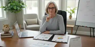 Thoughtful person planning retirement with financial documents and laptop for 2026