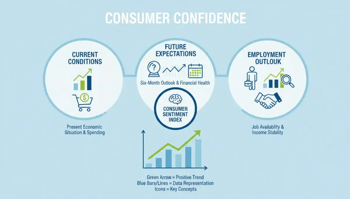 Infographic detailing components of consumer confidence index