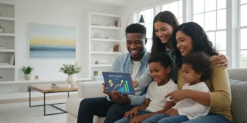 Family reviewing EITC 2026 tax benefits on a tablet